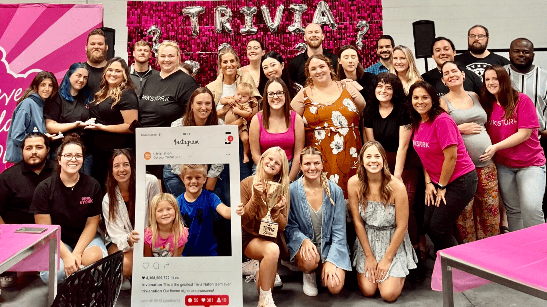 Pink Stork Corporate Event with Trivia Nation