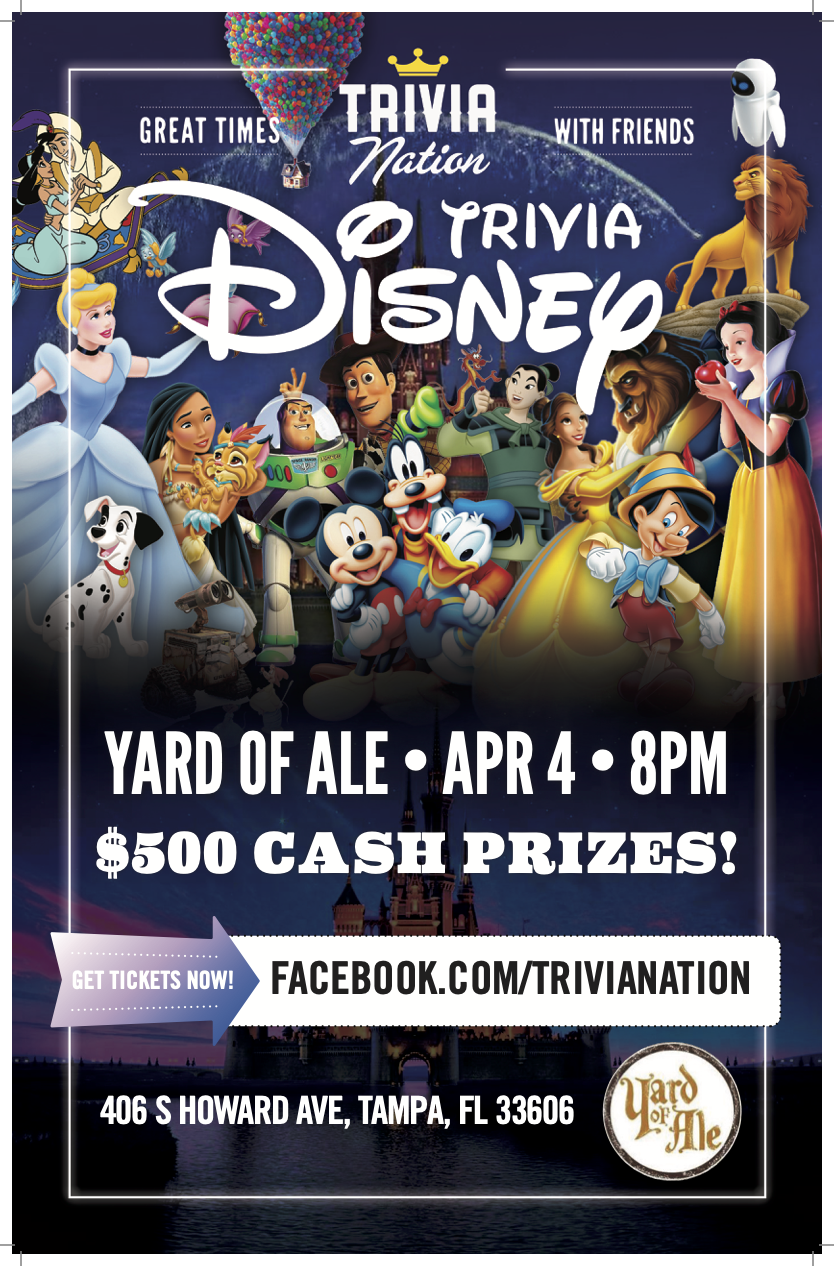 Trivia Nation Disney Theme Night Poster