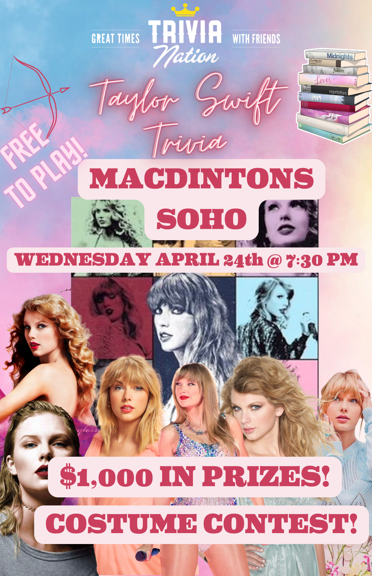 Trivia Nation Taylor Swift Theme Night poster
