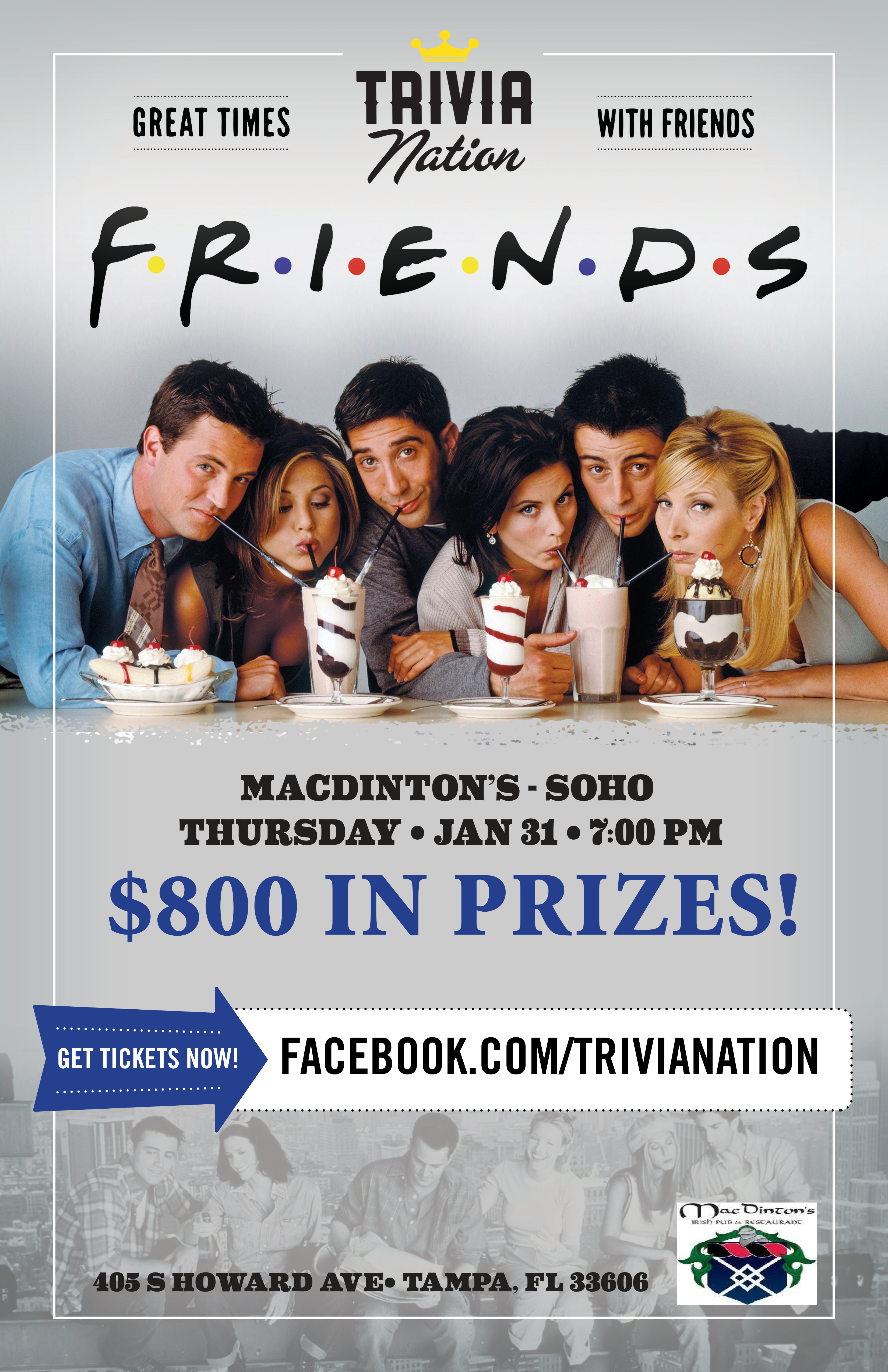 Trivia Nation Theme Night FRIENDS poster