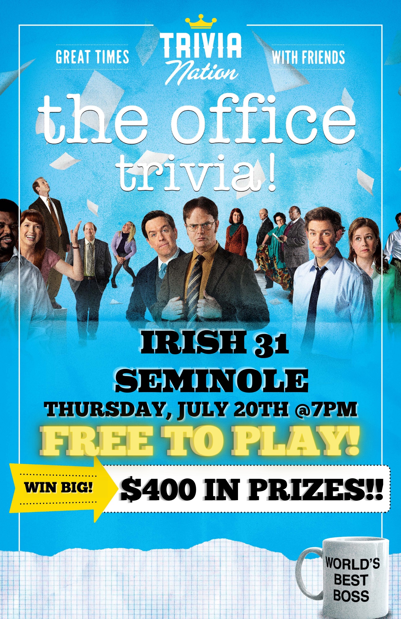 Trivia Nation Theme Night The Office Poster